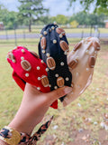 Pearl & Football Headband- 3 colors