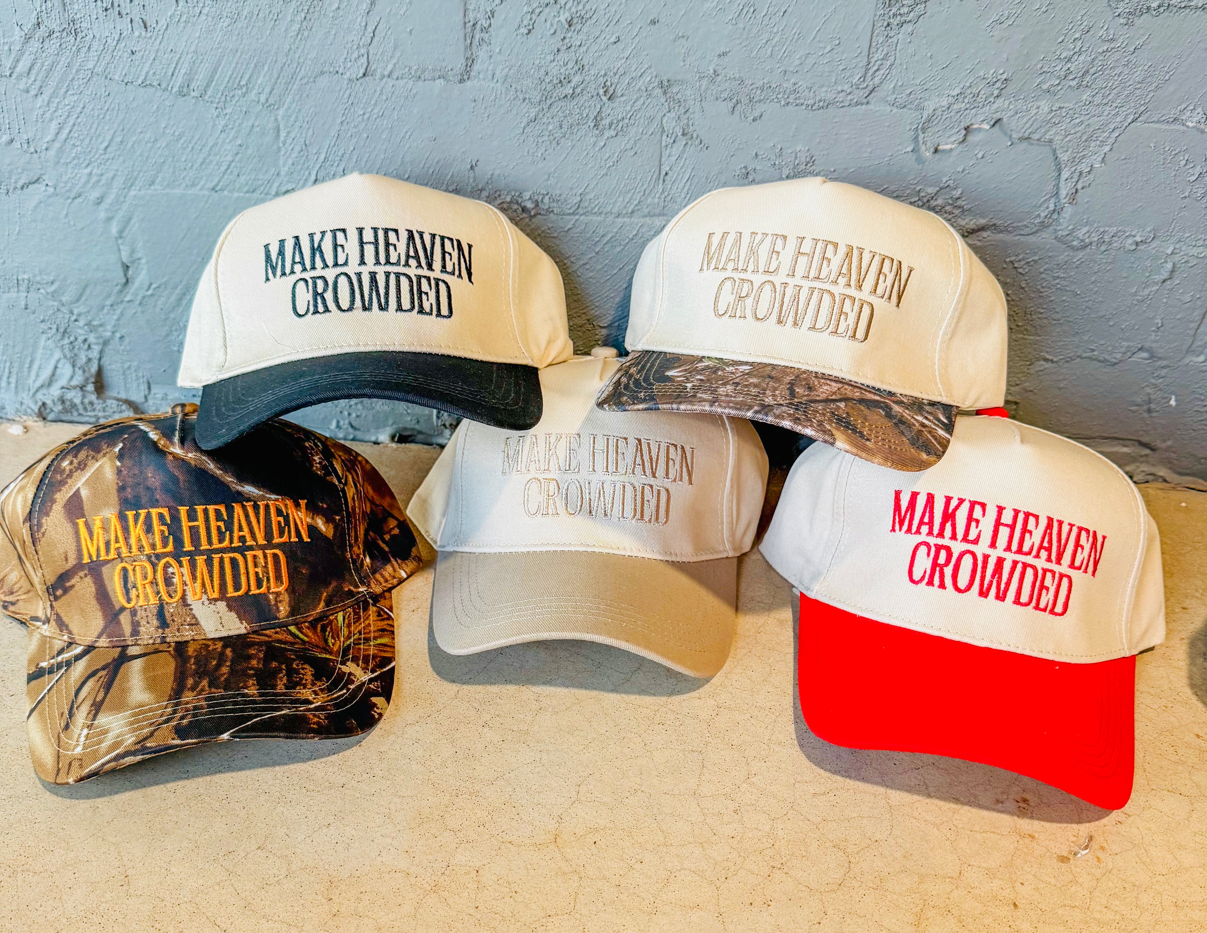 Make Heaven Crowded Canvas Hats- 5 colors